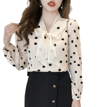 Blouse Rétro à Pois